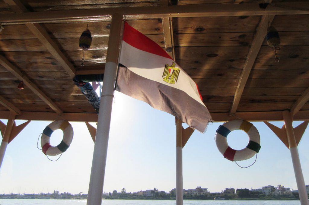 Flag on Boat, Abydos Explorer, Tour Report