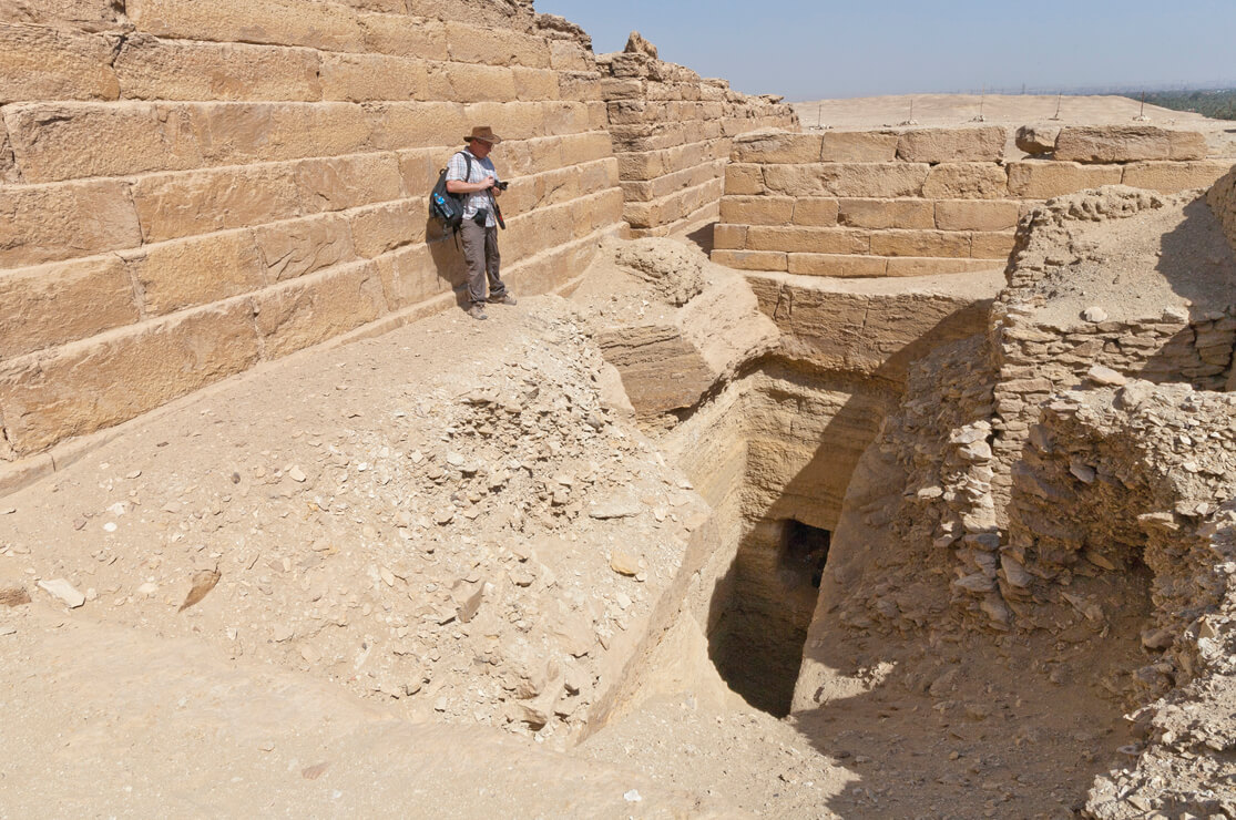 Colin Reader exploring Saqqara